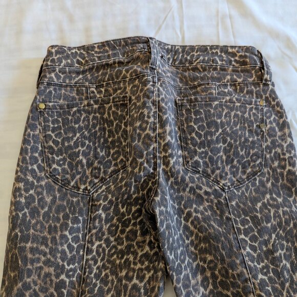 Genetic Denim The Karlie Size 26 Cropped Leopard Print Skinny Jeans - Picture 13 of 16